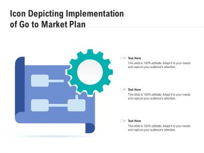 Icon depicting implementation of go to market plan