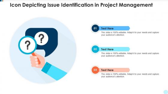 Icon depicting issue identification in project management