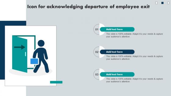 Icon For Acknowledging Departure Of Employee Exit