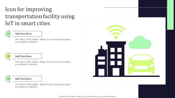 Icon For Improving Transportation Facility Using Iot In Smart Cities