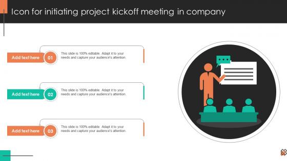 Icon For Initiating Project Kickoff Meeting In Company