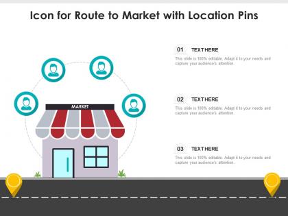 Icon for route to market with location pins