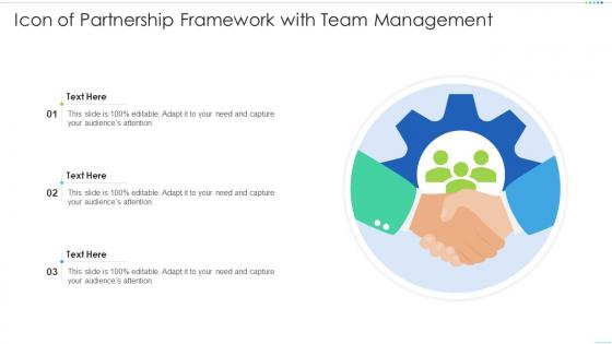 Icon of partnership framework with team management