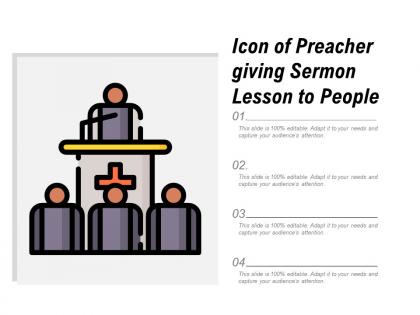 Icon of preacher giving sermon lesson to people