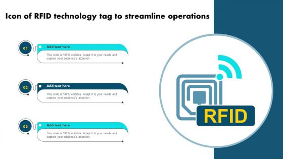 Icon Of RFID Technology Tag To Streamline Operations