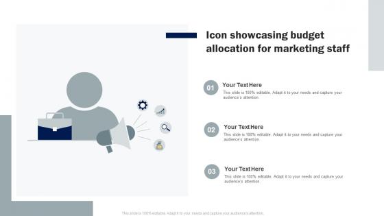 Icon Showcasing Budget Allocation For Marketing Staff