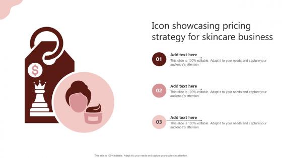 Icon Showcasing Pricing Strategy For Skincare Business