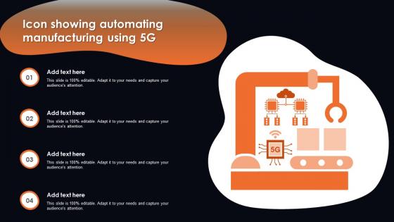 Icon Showing Automating Manufacturing Using 5g