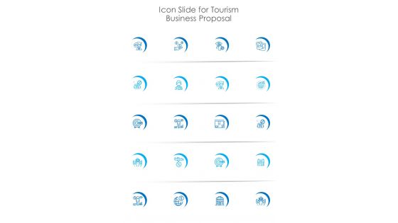 Icon Slide For Tourism Business Proposal One Pager Sample Example Document