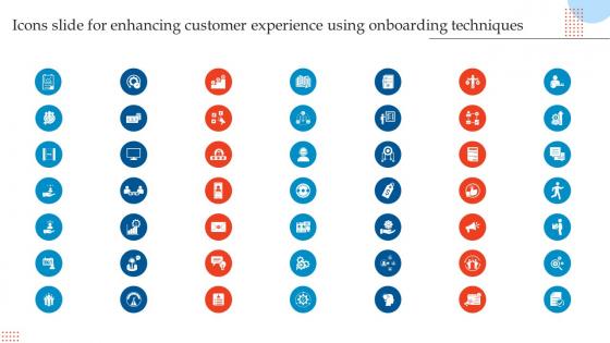 Icons Slide For Enhancing Customer Experience Using Onboarding Techniques