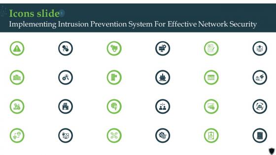 Icons Slide Implementing Intrusion Prevention System For Effective Network Security Cybersecurity SS