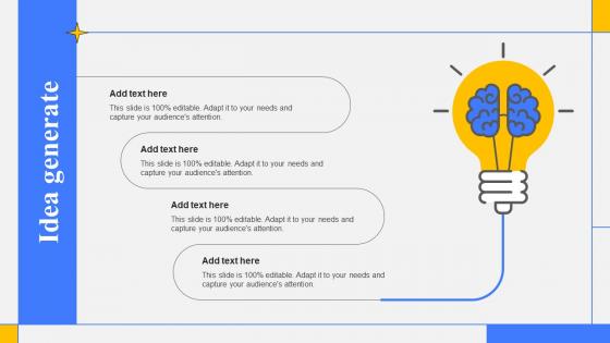 Idea Generate Slide For Step By Step Guide Create Marketing Plan For Startups Strategy SS