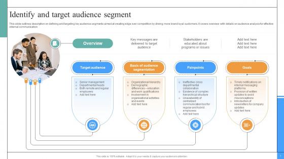 Identify And Target Audience Segment Communication Plan To Improve Employee