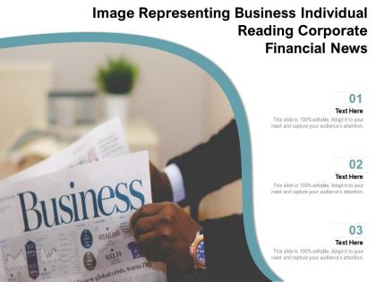 Image representing business individual reading corporate financial news