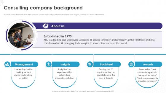 Implementation Of Technology Action Consulting Company Background