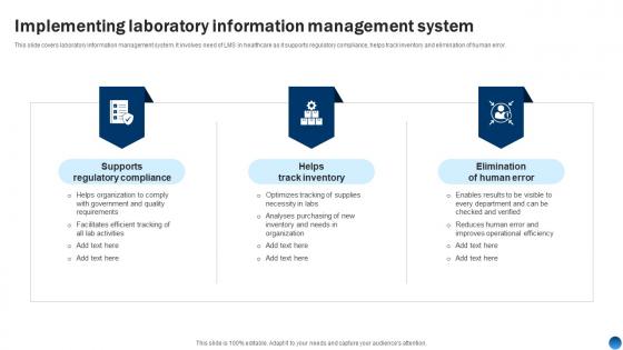 Implementing Laboratory Information Management System Health Information Management System