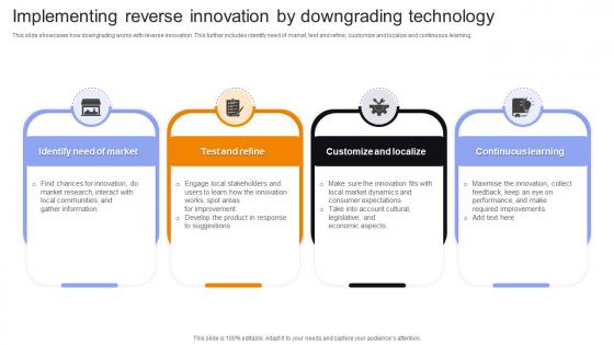 Implementing Reverse Innovation By Downgrading Technology