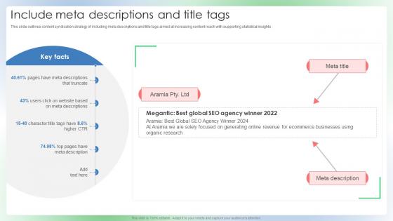 Include Meta Descriptions And Title Tags Increasing Online Visibility