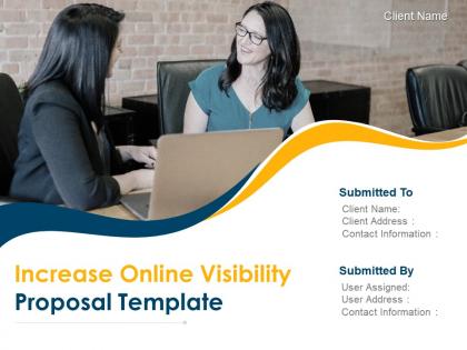 Increase Online Visibility Proposal Template Powerpoint Presentation Slides