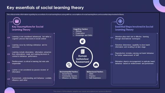 Individual Performance Management Key Essentials Of Social Learning Theory