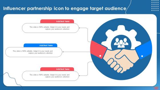 Influencer Partnership Icon To Engage Target Audience