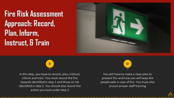 Inform And Train For Fire Risk Assessment Approach Training Ppt