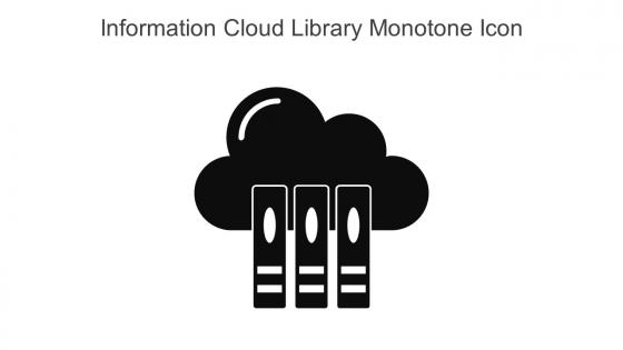 Information Cloud Library Monotone Icon In Powerpoint Pptx Png And Editable Eps Format