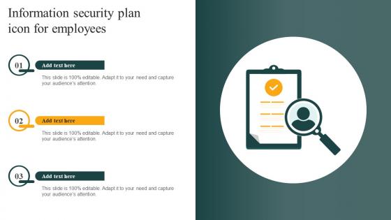 Information Security Plan Icon For Employees