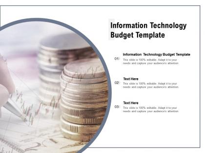 Information technology budget template ppt presentation gallery diagrams cpb