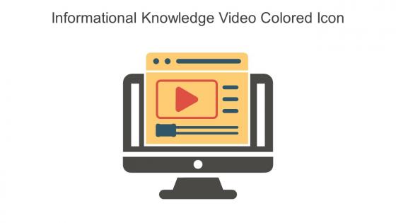 Informational Knowledge Video Colored Icon In Powerpoint Pptx Png And Editable Eps Format