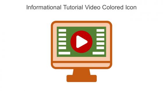 Informational Tutorial Video Colored Icon In Powerpoint Pptx Png And Editable Eps Format