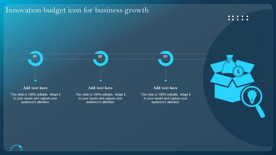 Innovation Budget Icon For Business Growth