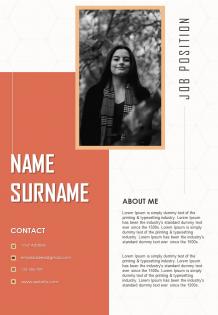 Inspiring resume design a4 template to introduce yourself