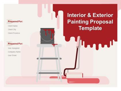 Interior and exterior painting proposal template powerpoint presentation slides