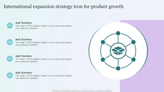 International Expansion Strategy Icon For Product Growth