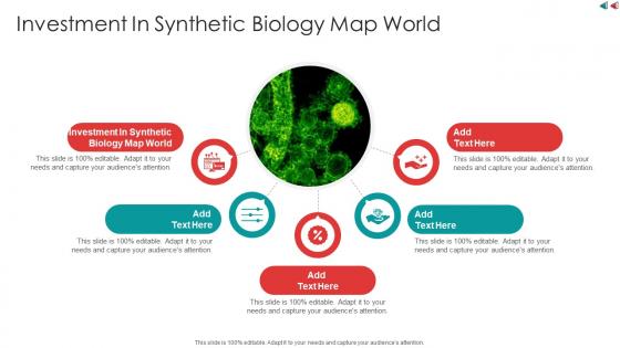 Investment In Synthetic Biology Map World In Powerpoint And Google Slides Cpp