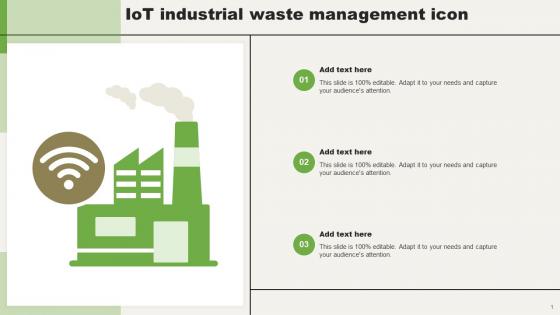 IoT Industrial Waste Management Icon