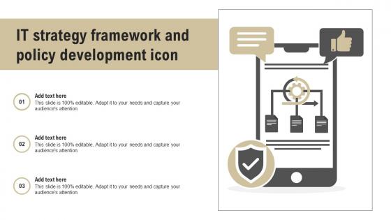 IT Strategy Framework And Policy Development Icon