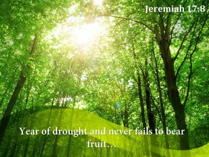 Jeremiah 17 8 year of drought and never powerpoint church sermon