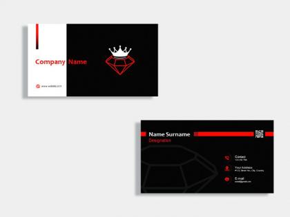 Jewellery shop business card design template