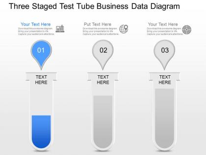 Js three staged test tube business data diagram powerpoint template