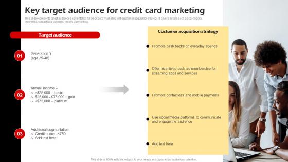 Key Target Audience For Credit Card Marketing Building Credit Card Promotional Campaign Strategy SS V