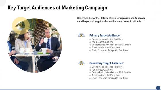 Key target audiences of marketing campaign ppt slides inspiration