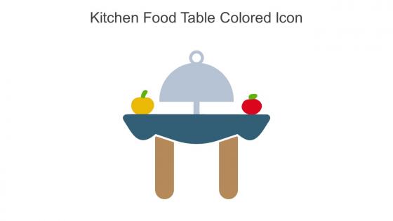 Kitchen Food Table Colored Icon In Powerpoint Pptx Png And Editable Eps Format