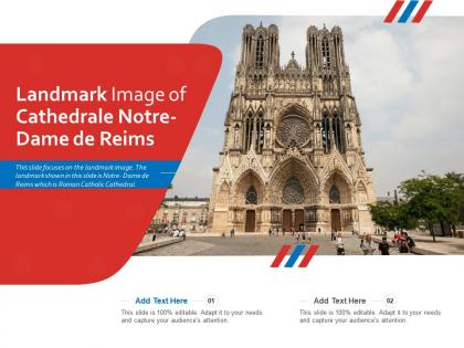 Landmark image of cathedrale notre dame de reims powerpoint presentation ppt template