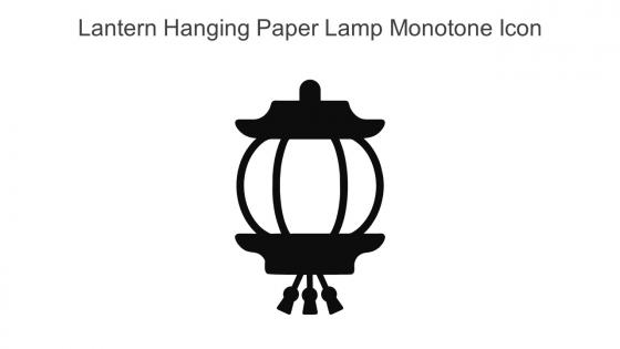 Lantern Hanging Paper Lamp Monotone Icon In Powerpoint Pptx Png And Editable Eps Format