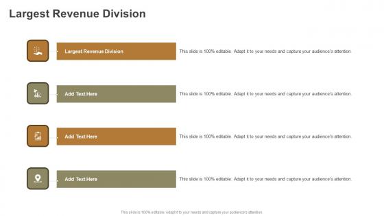 Largest Revenue Division In Powerpoint And Google Slides Cpb