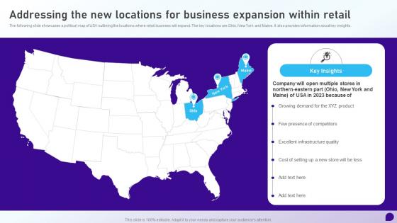 Launching Retail Company Addressing The New Locations For Business Expansion Within Retail