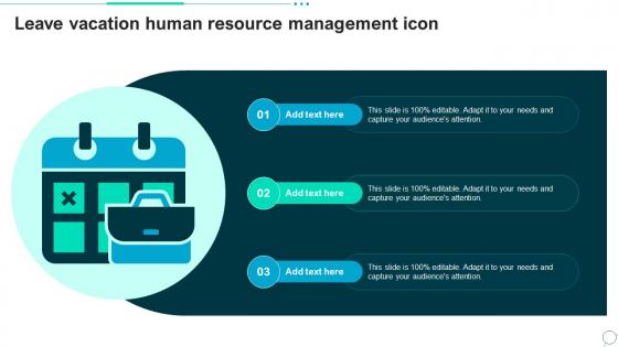 Leave Vacation Human Resource Management Icon