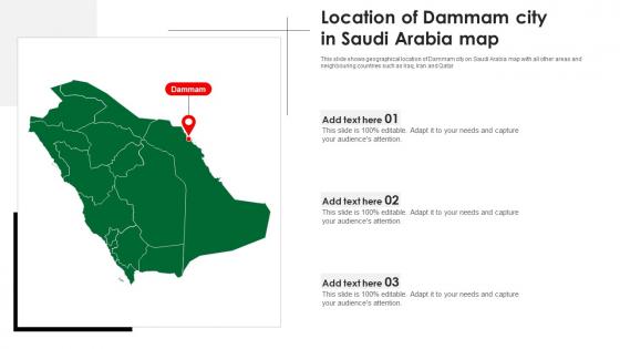 Location Of Dammam City In Saudi Arabia Map